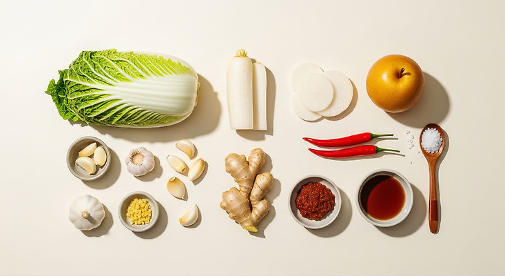 JPG 편집이미지 전통 재료 고추 김치 마늘 요리 양념 무 배추 매움 발효 김장 생강 편집실사 한식 채소 뿌리채소 맛 CG 파일형식