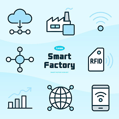 아이콘 산업 통신 공장 그래프 기술 글로벌 자료 네트워크 연결 공정 클라우드서비스 사물인터넷 스마트태그 2D아이콘 AI파일 공업 정보기술 서비스 위치추적 파일형식 벡터