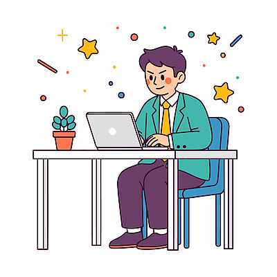 도형 옷 남자 별 화분 백그라운드 일러스트 비즈니스 모션 청소년 탁자 일상 장식 캐주얼 노트북 컴퓨터 사무실 기계 작업 직장인 집중 스타일 국내일러스트 AI파일 자연요소 직업 가구 컨셉 사람 라이프 전자제품 파일형식 벡터