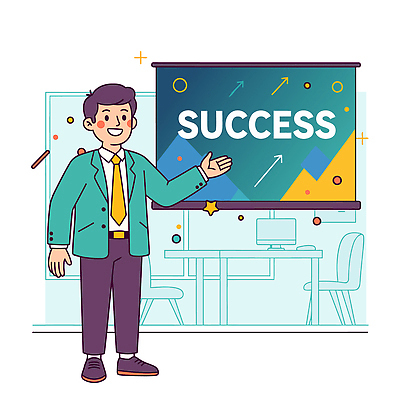 교육 남자 일러스트 비즈니스 성공 커뮤니케이션 그래프 협력 직장 사람 사무실 업무 직장인 자신감 발표 목표 군중 프레젠테이션 리더쉽 스피치 국내일러스트 AI파일 직업 감정 컨셉 회사 작업 파일형식 벡터