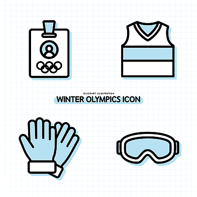 아이콘 스포츠 장갑 겨울 모션 고글 운동선수 운동 조끼 준비 기념품 배지 2D아이콘 AI파일 잡화 계절 건강 외투 오브젝트 파일형식 벡터