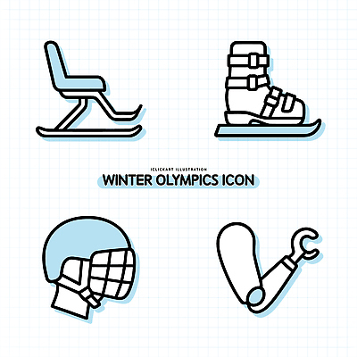 아이콘 디자인 스포츠 올림픽 겨울 스키 겨울스포츠 부츠 이벤트 운동 경쟁 장비 헬멧 스타일 2D아이콘 AI파일 계절 신발 컨셉 건강 보호장비 파일형식 벡터