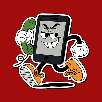 캐릭터 디자인 컬러 일러스트 기술 표정 스마트폰 장난감 달리기 운동 걷기 귀여움 활발 전화기 통화 소통 보이스피싱 창의력 일러캐릭터 AI파일 컨셉 모션 건강 핸드폰 스마트기기 피싱 파일형식 벡터