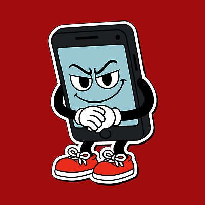 캐릭터 손 디자인 백그라운드 운동화 일러스트 기술 표정 웃음 빨간색 스마트폰 귀여움 표현 계획 즐거움 모던 보이스피싱 스타일 일러캐릭터 AI파일 감정 컬러 신발 컨셉 신체부위 핸드폰 스마트기기 피싱 파일형식 벡터