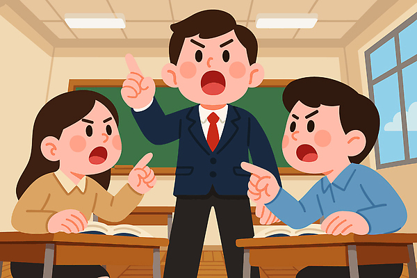 학생 교육 감정 일러스트 교실 초등학교 대화 학습 교사 짝꿍 토론 집중 책상 교과서 문제 갈등 중학교 문제해결 이해 해결책 국내일러스트 AI파일 직업 가구 컨셉 학교 교재 말하기 친구 방법 파일형식 벡터