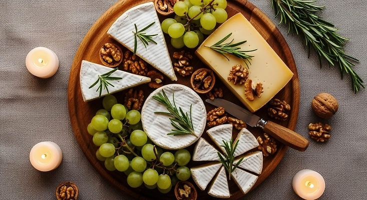 식물 계절 음식 과일 디저트 유제품 이벤트 야간 허브 CG 파일형식 치즈 포도 견과류 여름 저녁 로즈메리 파티 다과 신선 편집실사 JPG 편집이미지