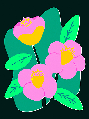 식물 디자인 꽃잎 꽃 예술 컬러 백그라운드 잎 일러스트 자연 하늘 풍경 여름 그림 화사함 조화 뷰티풀 색감 생동감 국내일러스트 AI파일 계절 컨셉 생태계 파일형식 벡터