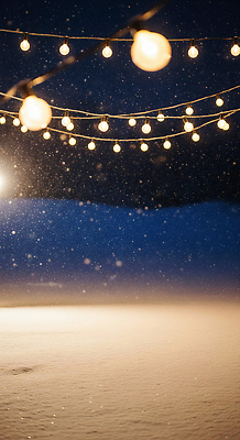 JPG 편집이미지 겨울 야경 자연 밤하늘 조명 풍경 반짝임 평화 고요 눈송이 뷰티풀 알전구 이미지편집 AI컴퓨터그래픽 AI콘텐츠 계절 컨셉 전구 모션 하늘 눈_날씨 야간 생태계 파일형식 풍경_경치