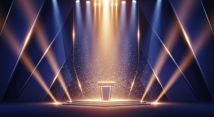 JPG 편집이미지 컬러 조명 이벤트 반짝임 어둠 공간 무대 대기 분위기 구조물 스포트라이트 순간 시상식 강조 이미지편집 AI컴퓨터그래픽 AI콘텐츠 건축 컨셉 모션 파일형식