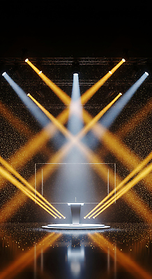 JPG 편집이미지 예술 음악 조명 빛 공연 금색 무대 흰색 중앙 군중 준비 쇼 기획사 이미지편집 AI컴퓨터그래픽 AI콘텐츠 컬러 회사 문화예술 사람 이벤트 파일형식