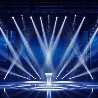 JPG 편집이미지 디자인 예술 조명 기술 이벤트 장식 파란색 공연 무대 신비 집중 준비 긴장 단상 이미지편집 AI컴퓨터그래픽 AI콘텐츠 감정 컬러 컨셉 파일형식