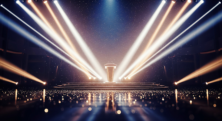 JPG 편집이미지 조명 이벤트 빛 반짝임 희망 공연 무대 화려 분위기 강의 스포트라이트 순간 특별함 이미지편집 AI컴퓨터그래픽 AI콘텐츠 감정 컨셉 모션 파일형식