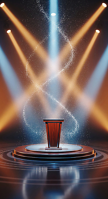 JPG 편집이미지 예술 조명 공연 무대 물방울 표현 분위기 중앙 공연장 스포트라이트 단상 공연예술 환상 이미지편집 AI컴퓨터그래픽 AI콘텐츠 컨셉 이벤트 극장 파일형식