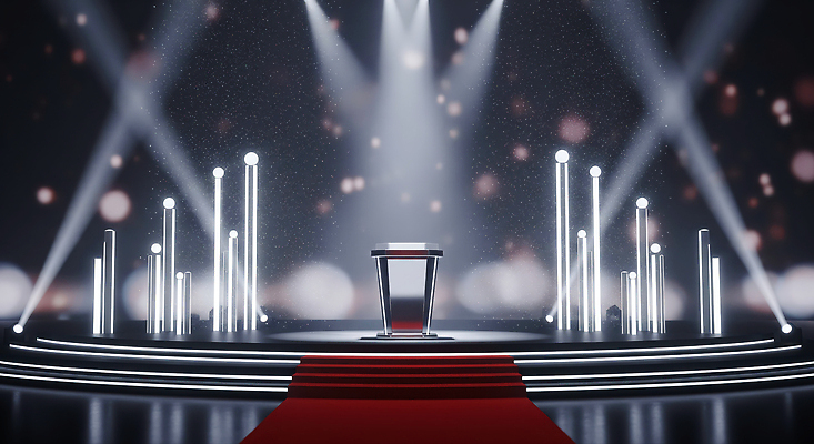 JPG 편집이미지 디자인 조명 이벤트 공연 공간 무대 화려 중앙 배열 모던 주위 레드카펫 이미지편집 AI컴퓨터그래픽 AI콘텐츠 컨셉 파일형식