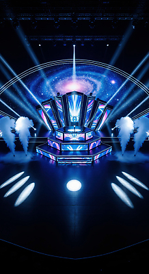 JPG 편집이미지 음악 조명 축제 소리 콘서트 공연 무대 화려 군중 DJ 그림 스모크 시각효과 시상식 이미지편집 AI컴퓨터그래픽 AI콘텐츠 컨셉 문화예술 사람 이벤트 파일형식 효과