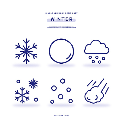 아이콘 디자인 선 겨울 산타클로스 얼음 눈송이 심플 스노우 테마 2D아이콘 AI파일 자연요소 계절 크리스마스 눈_날씨 파일형식 벡터