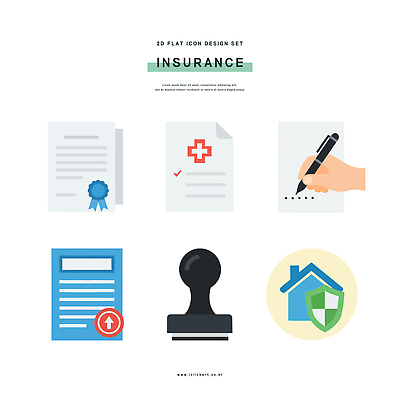 디자인 일러스트 의학 도장 기록 보호 서명 보험 계산서 보장 증서 국내일러스트 AI파일 컨셉 파일형식 벡터