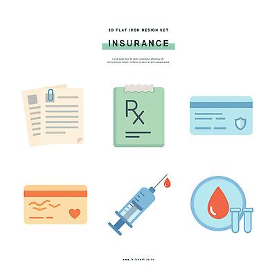 디자인 일러스트 의학 건강 자료 문서 보험 보장 재정 보건 Syringe Prescription 국내일러스트 AI파일 파일형식 벡터
