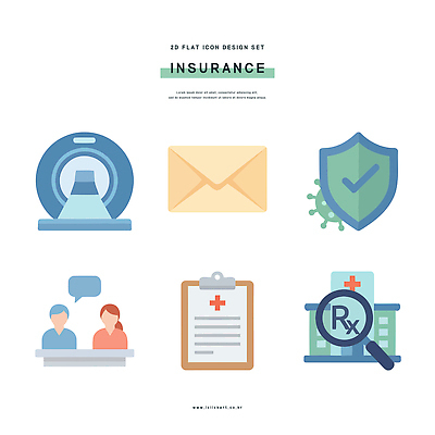 일러스트 의학 건강 치료 진료 보호 알림 체크표시 상담 예방 보험 의료비 증명서 처방전 국내일러스트 AI파일 컨셉 확인 파일형식 벡터 비용