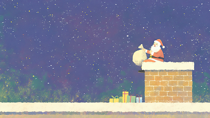 JPG 기념일 행복 별 문화 어린이 크리스마스 일러스트 가족 하늘 이야기 굴뚝 선물 산타클로스 축제 보따리 쌓인눈 연말 국내일러스트 AI일러스트 AI콘텐츠 자연요소 감정 관계 사람 이벤트 파일형식