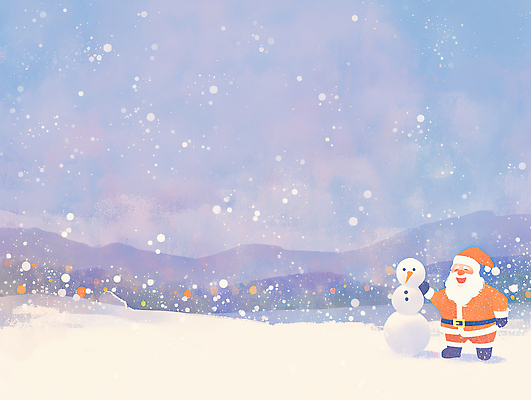 JPG 크리스마스 겨울 일러스트 가족 자연 눈사람 놀이 산 따뜻함 사람 풍경 장식 빛 산타클로스 축제 기쁨 즐거움 색채 눈내림 국내일러스트 AI일러스트 AI콘텐츠 계절 기념일 감정 관계 눈_날씨 생태계 파일형식