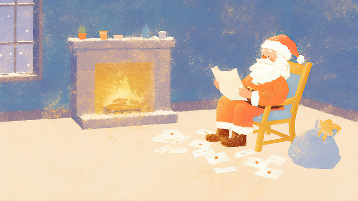 JPG 행복 컬러 크리스마스 겨울 일러스트 가족 휴가 따뜻함 선물 장식 인테리어 산타클로스 축제 고요 휴일 편안함 편지 벽난로 소원 국내일러스트 AI일러스트 AI콘텐츠 디자인 계절 기념일 감정 관계 감각 파일형식
