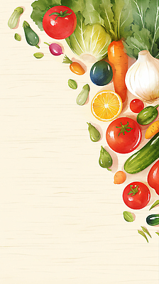 JPG 모양 컬러 토마토 채소 과일 일러스트 자연 양파 건강 요리 여름 식사 당근 샐러드 신선 맛 사과 배열 유기농 비타민 국내일러스트 AI일러스트 AI콘텐츠 웰빙 계절 음식 컨셉 뿌리채소 생태계 영양소 파일형식