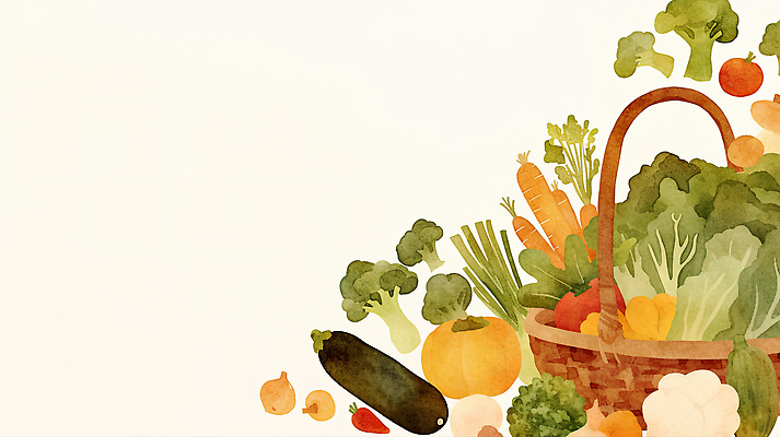JPG 음식 토마토 채소 과일 일러스트 재료 호박 오이 건강 요리 여름 농작물 농장 바구니 당근 샐러드 수확 신선 브로콜리 유기농 국내일러스트 AI일러스트 AI콘텐츠 웰빙 계절 농업 뿌리채소 파일형식
