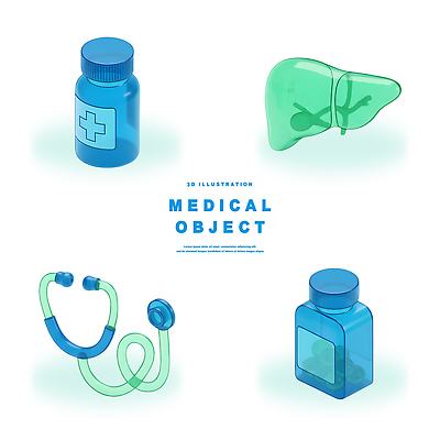 PSD 편집이미지 의학 청진기 의료기기 건강 안전 치료 약 의사 응급 구출 약병 질병 예방 간 편집3D 3D 의료진 긴급 도움 장기_의학 병_담는 파일형식