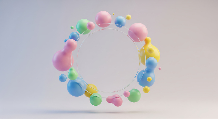 JPG 모양 편집이미지 디자인 컬러 백그라운드 추상 공중 장식 구슬 부드러움 조화 색감 창의성 이미지편집 AI컴퓨터그래픽 AI콘텐츠 무늬 감각 파일형식