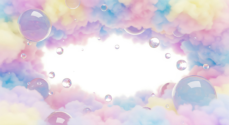 JPG 편집이미지 행복 컬러 백그라운드 자연 놀이 밝음 장식 비눗방울 즐거움 부드러움 화사함 공상 환영 환상 이미지편집 AI컴퓨터그래픽 AI콘텐츠 감정 컨셉 감각 생태계 파일형식