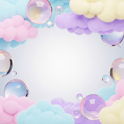 JPG 편집이미지 디자인 컬러 백그라운드 장식 반짝임 물방울 중앙 상쾌 부드러움 화사함 파스텔 소프트 아기자기 이미지편집 AI컴퓨터그래픽 AI콘텐츠 감정 컨셉 모션 학용품 감각 파일형식