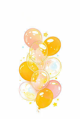 JPG 기념일 행복 감정 컬러 일러스트 사랑 이벤트 장식 파티 축하 생일 분위기 즐거움 파티용품 화사함 소원 풍선 연말 국내일러스트 AI일러스트 AI콘텐츠 컨셉 이벤트용품 파일형식