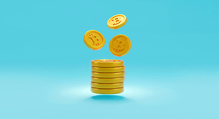 JPG 편집이미지 백그라운드 돈 기술 금융 경제 파란색 쌓기 디지털 동전 금색 투자 혁명 가상화폐 블록체인 편집3D AI컴퓨터그래픽 AI콘텐츠 컬러 컨셉 비즈니스 모션 3D 재산 파일형식 4차산업