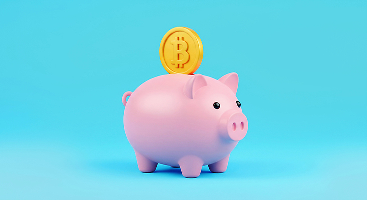 JPG 편집이미지 분홍색 돈 금융 경제 파란색 디지털 동전 저금통 금색 부 재산 저장 투자 재정 가상화폐 블록체인 편집3D AI컴퓨터그래픽 AI콘텐츠 컬러 비즈니스 3D 저축 파일형식 4차산업