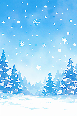 JPG 나무 겨울 일러스트 자연 하늘 산 풍경 파란색 평화 고요 흰색 차가움 숲 조용 뷰티풀 소복 청명 국내일러스트 AI일러스트 AI콘텐츠 식물 계절 컬러 컨셉 생태계 파일형식