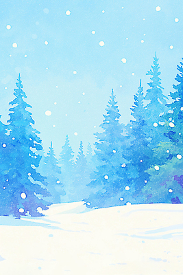 JPG 나무 계절 겨울 일러스트 자연 하늘 날씨 산 풍경 평화 설원 산책 눈송이 차가움 숲 청록색 조용 경관 국내일러스트 AI일러스트 AI콘텐츠 식물 컬러 컨셉 휴식 눈_날씨 생태계 파일형식