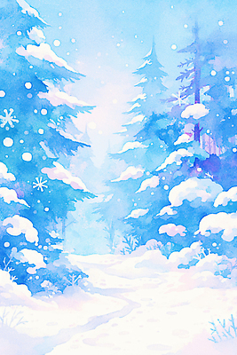 JPG 나무 길 겨울 일러스트 자연 하늘 산 풍경 초원 평화 감상 눈송이 차가움 숲 신비 조용 뷰티풀 눈덮임 국내일러스트 AI일러스트 AI콘텐츠 식물 계절 컨셉 눈_날씨 생태계 파일형식