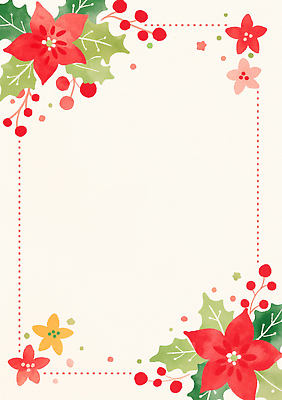 JPG 디자인 계절 꽃 감정 예술 컬러 배경화면 잎 크리스마스 일러스트 자연 문구용품 프레임 따뜻함 장식 색칠 장면 포인세티아 연말 아기자기 국내일러스트 AI일러스트 AI콘텐츠 식물 기념일 컨셉 오브젝트 생태계 파일형식