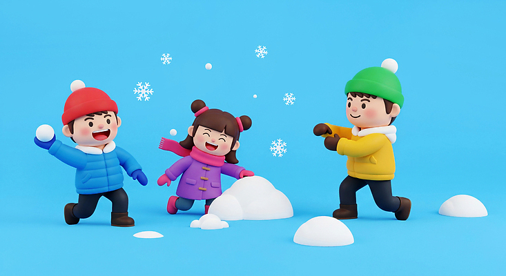 JPG 편집이미지 행복 어린이 컬러 겨울 모션 눈사람 놀이 웃음 친구 추위 즐거움 눈싸움 편집3D AI컴퓨터그래픽 AI콘텐츠 계절 감정 관계 눈_날씨 표정 사람 3D 싸움 파일형식