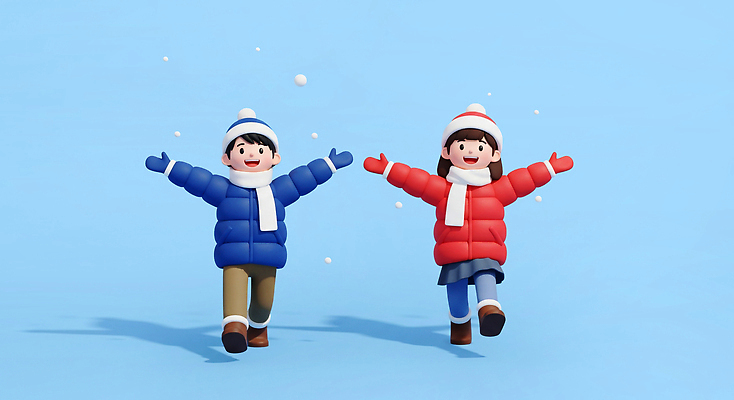 JPG 편집이미지 겨울 모션 놀이 하늘 웃음 풍경 야외 친구 기쁨 즐거움 편집3D AI컴퓨터그래픽 AI콘텐츠 계절 감정 관계 표정 3D 파일형식