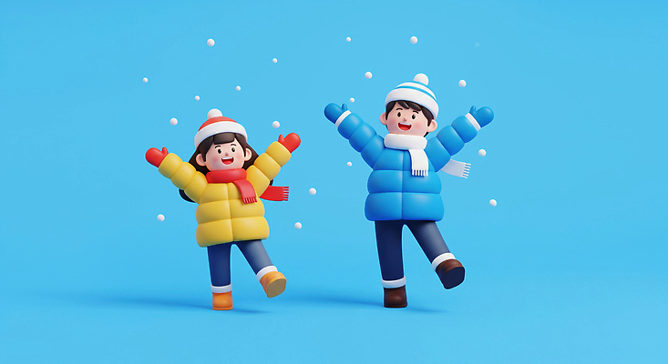 JPG 편집이미지 행복 어린이 컬러 겨울 장난 놀이 표정 풍경 외투 기쁨 춤 눈송이 즐거움 편집3D AI컴퓨터그래픽 AI콘텐츠 계절 감정 상의 문화예술 눈_날씨 사람 3D 파일형식