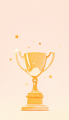 JPG 디자인 별 예술 상징 백그라운드 일러스트 성공 기념 이벤트 장식 반짝임 경쟁 금색 축하 우승 트로피 기념물 국내일러스트 AI일러스트 AI콘텐츠 자연요소 컬러 컨셉 모션 최고 상_우승 파일형식