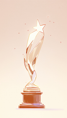 JPG 기념일 상징 일러스트 성공 기념 이벤트 빛 축제 경쟁 기쁨 축하 수상_상을받음 상패 트로피 감사 기념품 영예 국내일러스트 AI일러스트 AI콘텐츠 감정 컨셉 상_우승 오브젝트 파일형식