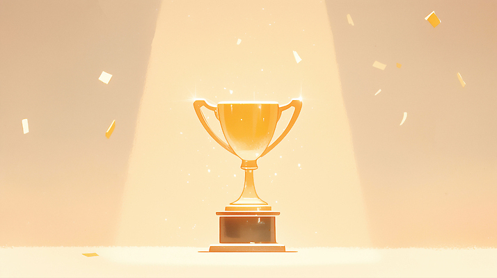 JPG 일러스트 성공 조명 기념 이벤트 축제 경쟁 기쁨 금색 축하 우승 분위기 트로피 대회 명예 순간 시상식 특별함 국내일러스트 AI일러스트 AI콘텐츠 감정 컬러 컨셉 최고 상_우승 파일형식