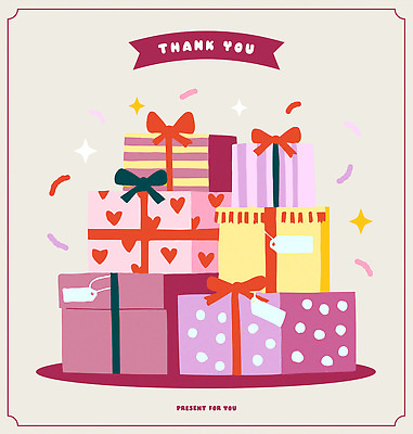 디자인 기념일 행복 리본 컬러 일러스트 따뜻함 선물포장 선물 이벤트 장식 상자 파티 기쁨 축하 생일 감사 소원 칭찬 국내일러스트 AI파일 감정 컨셉 포장 파일형식 벡터