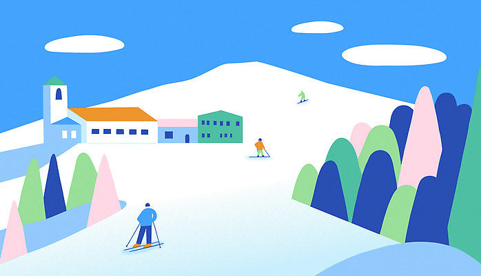 스포츠 이동 겨울 일러스트 모션 자연 놀이 하늘 스키 겨울스포츠 스키장 산 풍경 여러명 건물 친구 즐거움 뷰티풀 스키타기 국내일러스트 AI파일 건축물 계절 감정 다수 컨셉 관계 사람 생태계 파일형식 벡터