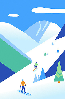 나무 스포츠 여행 겨울 일러스트 모션 자연 하늘 레저 스키 스키장 산 눈꽃 사람 풍경 파란색 시원함 즐거움 활강 국내일러스트 AI파일 식물 계절 감정 컬러 겨울스포츠 눈_날씨 생태계 파일형식 벡터