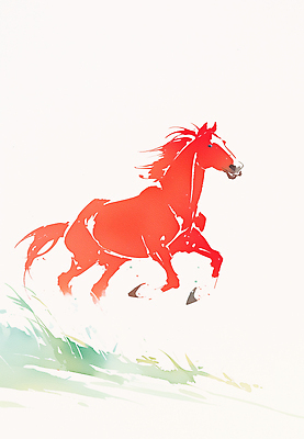 컬러 컨셉 농업 모션 건강 미술 십이지신 말_동물 연도 생태계 파일형식 2026년 말_게임 빨간색 달리기 초원 생명 자연 동물 풍경 예술 스케치 힘 자유 운동 뷰티풀 그림 농장 평화 JPG 국내일러스트 일러스트 수묵화 말띠 붉은말 병오년