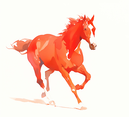 컬러 컨셉 모션 건강 미술 십이지신 말_동물 연도 생태계 파일형식 2026년 말_게임 빨간색 달리기 운동 동물 자연 힘 속도 발걸음 강렬 백그라운드 생동감 풍경 순수 에너지 뷰티풀 묘사 JPG 국내일러스트 일러스트 수묵화 말띠 붉은말 병오년